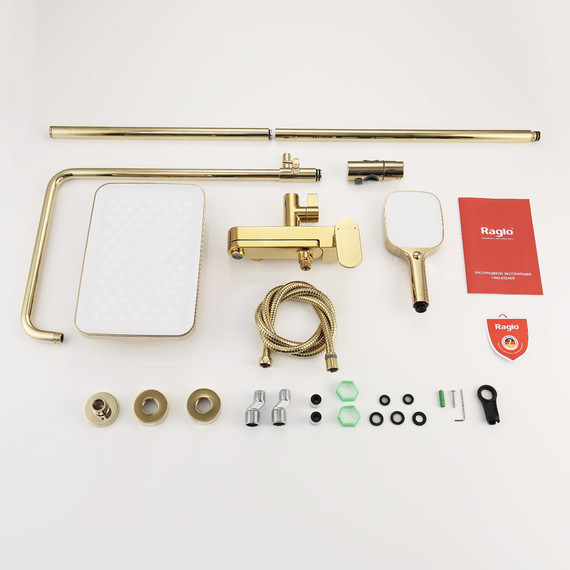 Душевая система Raglo R50.24.23, золото фото 12
