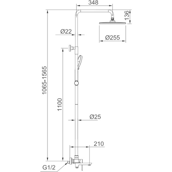 Душевая система Raglo R03.24, хром фото 2
