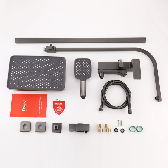 Душевая система Raglo R01.24.09, графит фото 12