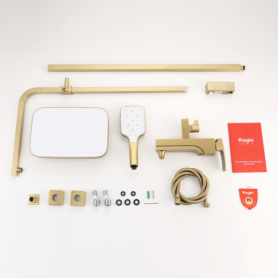 Душевая система Raglo R02.24.03, сатин золотой фото 10