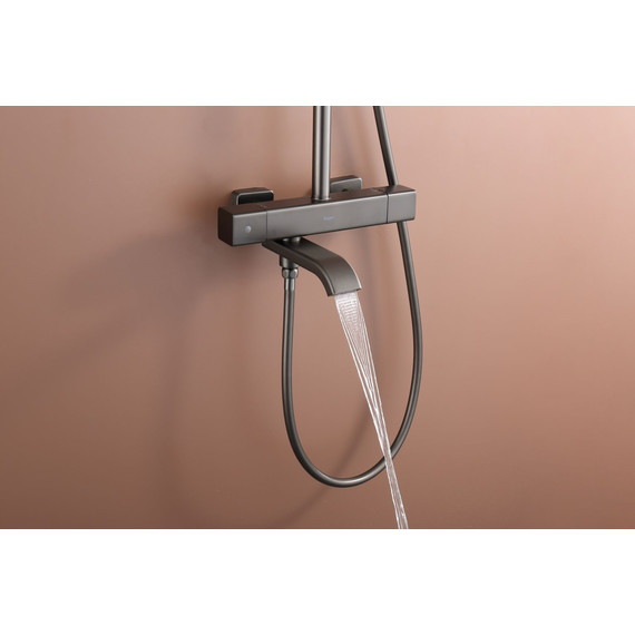 Душевая система с термостатом Raglo R22.26.09, графит фото 15