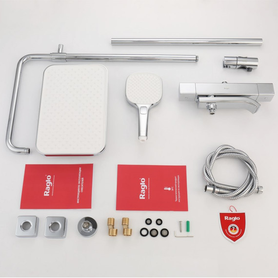 Душевая система с термостатом Raglo R22.26, хром фото 12