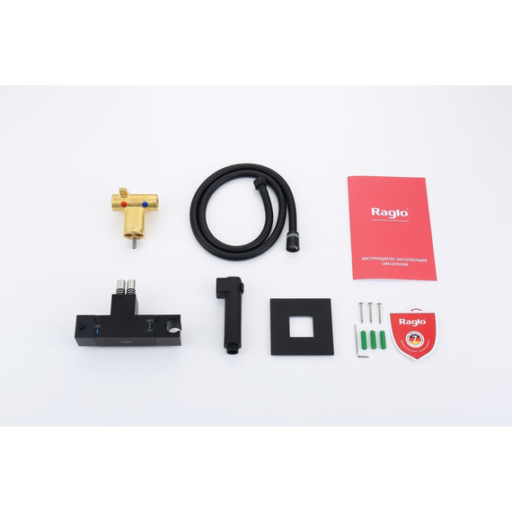 Набор для гигиенического душа с термостатом Raglo R24.56.06 (со скрытой частью) чёрный - 9 Набор для гигиенического душа с термостатом Raglo R24.56.06 (со скрытой частью) чёрный фото 9