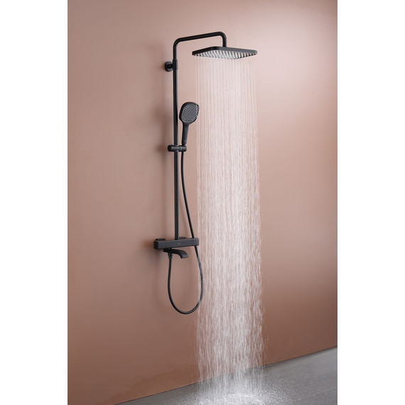 Душевая система с термостатом Raglo R22.26.06, чёрный фото 4