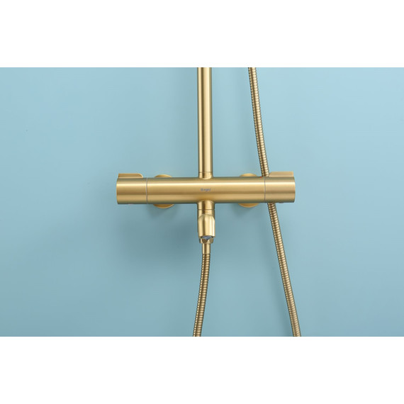 Душевая система с термостатом Raglo R20.26.03, сатин золотой фото 7