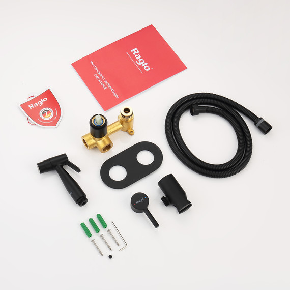 Набор для гигиенического душа Raglo R20.52.06 (со скрытой частью) чёрный - 10 Набор для гигиенического душа Raglo R20.52.06 (со скрытой частью) чёрный фото 10