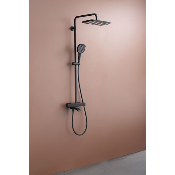 Душевая система с термостатом Raglo R22.26.06, чёрный фото 3