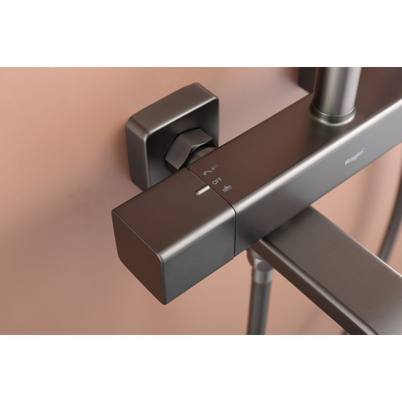 Душевая система с термостатом Raglo R22.26.09, графит фото 10