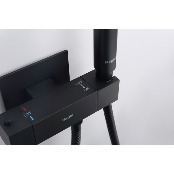 Набор для гигиенического душа с термостатом Raglo R24.56.06 (со скрытой частью) чёрный - 6 Набор для гигиенического душа с термостатом Raglo R24.56.06 (со скрытой частью) чёрный фото 6