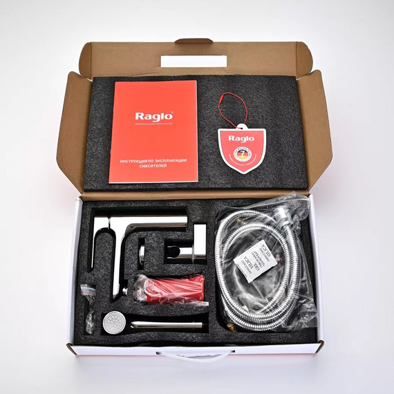 Смеситель для раковины с гигиеническим душем Raglo R03.12, хром фото 12