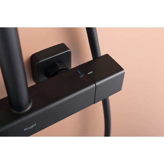 Душевая система с термостатом Raglo R22.26.06, чёрный фото 11