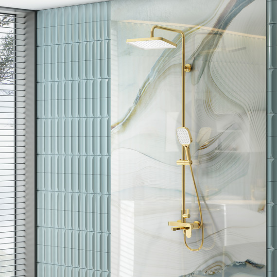 Душевая система Raglo R50.24.23, золото фото 3