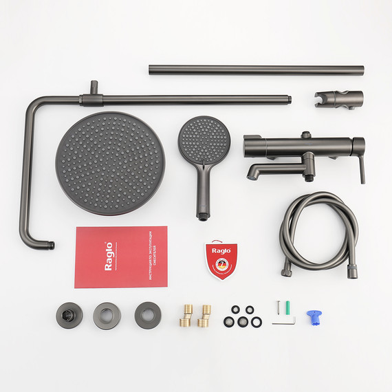 Душевая система Raglo R20.24.09, графит фото 11