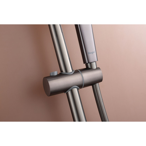 Душевая система с термостатом Raglo R22.26.09, графит фото 13