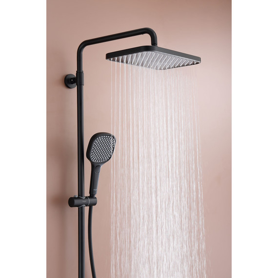 Душевая система с термостатом Raglo R22.26.06, чёрный фото 6