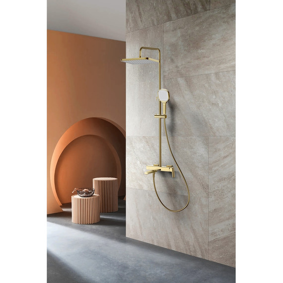 Душевая система Raglo R30.24.03, сатин золотой фото 3