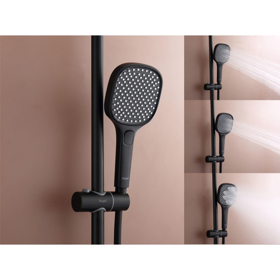 Душевая система с термостатом Raglo R22.26.06, чёрный фото 14