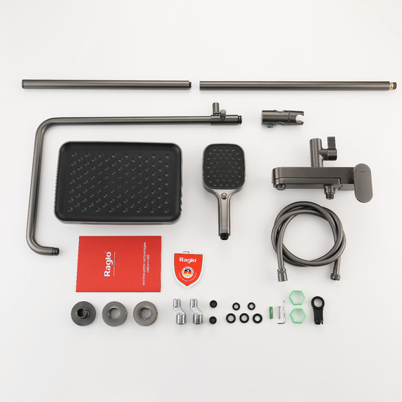 Душевая система Raglo R50.24.09, графит фото 12