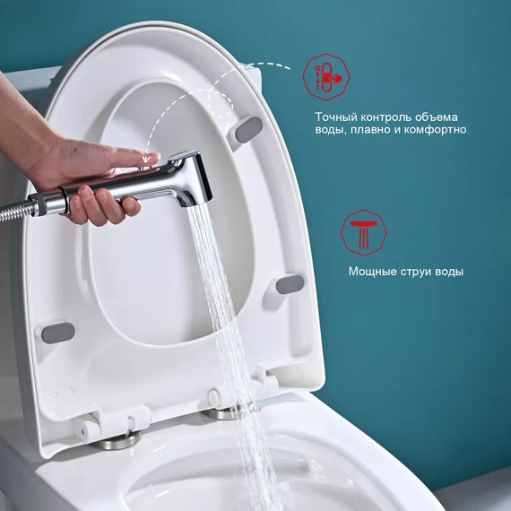 Смеситель для раковины с гигиеническим душем Raglo R03.12, хром фото 7