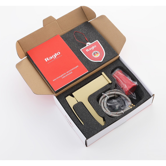 Смеситель для раковины Raglo R01.10.03, золотой сатин фото 11