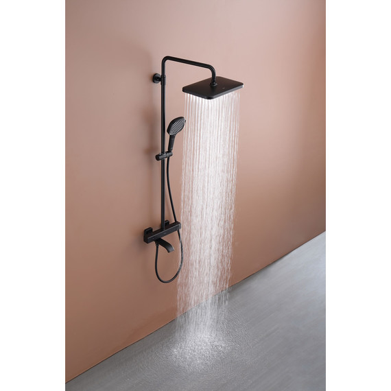 Душевая система с термостатом Raglo R22.26.06, чёрный фото 5