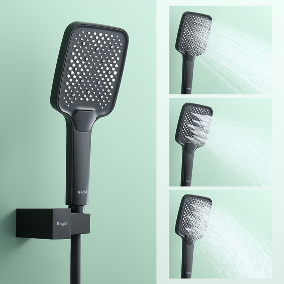 Душевая система встраиваемая Raglo R01.27.06 (со скрытой частью) чёрный фото 9