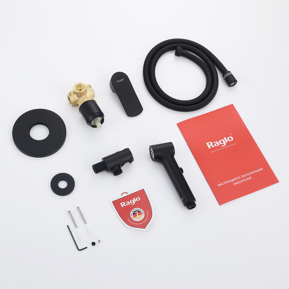 Набор для гигиенического душа Raglo R03.53.06 (со скрытой частью) чёрный - 10 Набор для гигиенического душа Raglo R03.53.06 (со скрытой частью) чёрный фото 10