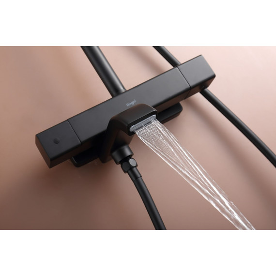 Душевая система с термостатом Raglo R22.26.06, чёрный фото 12