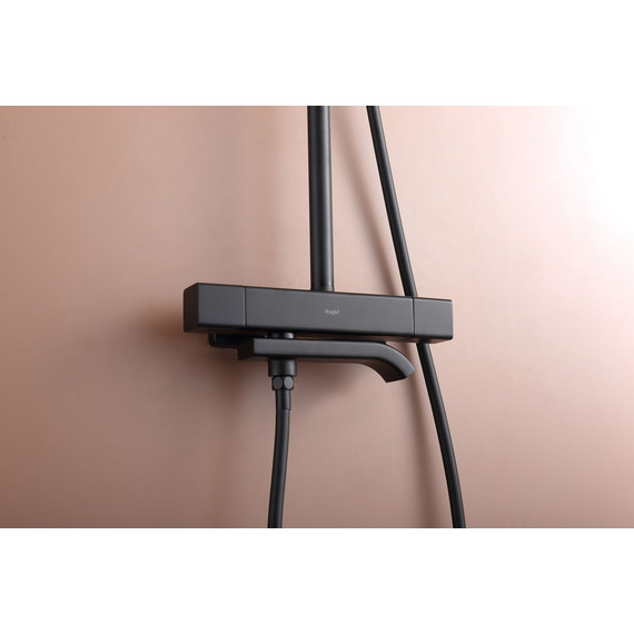 Душевая система с термостатом Raglo R22.26.06, чёрный фото 8