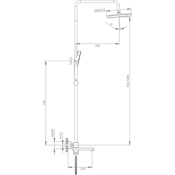 Душевая система Raglo R30.24, хром фото 2