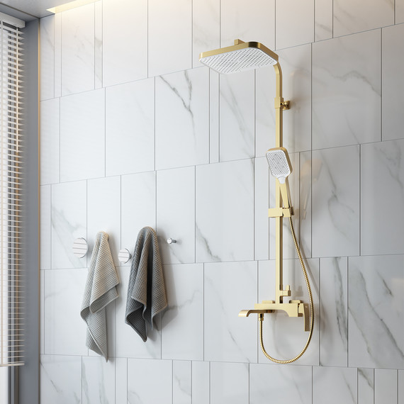 Душевая система Raglo R02.24.03, сатин золотой фото 11