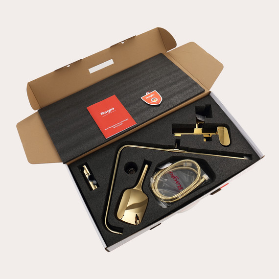 Душевая система Raglo R50.24.23, золото фото 13