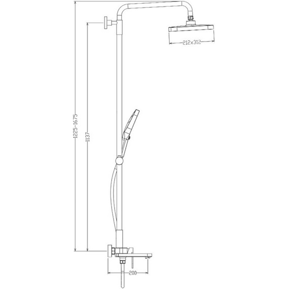 Душевая система Raglo R50.24.09, графит фото 2