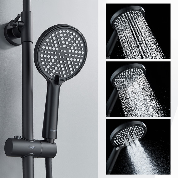 Душевая система Raglo R31.24.06, чёрный фото 9