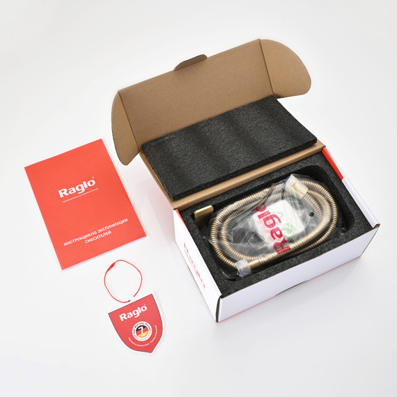 Набор для гигиенического душа Raglo R01.51.03, сатин золотой - 10 Набор для гигиенического душа Raglo R01.51.03, сатин золотой фото 10