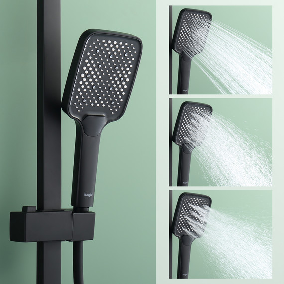 Душевая система Raglo R01.24.06, чёрный фото 10