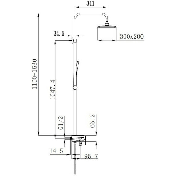 Душевая система Raglo R60.24, хром фото 2