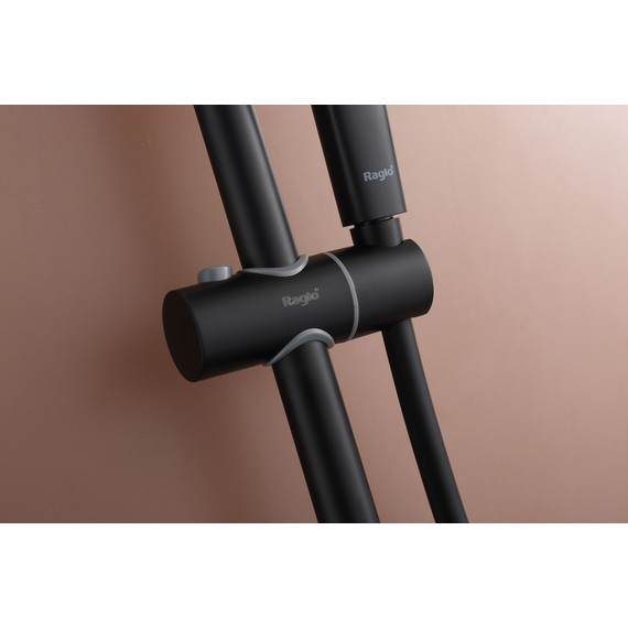 Душевая система с термостатом Raglo R22.26.06, чёрный фото 13