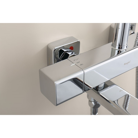 Душевая система с термостатом Raglo R22.26, хром фото 7