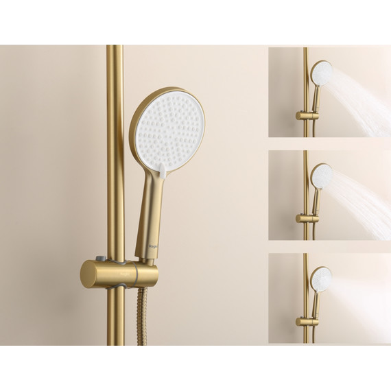 Душевая система Raglo R20.24.03, сатин золотой фото 11