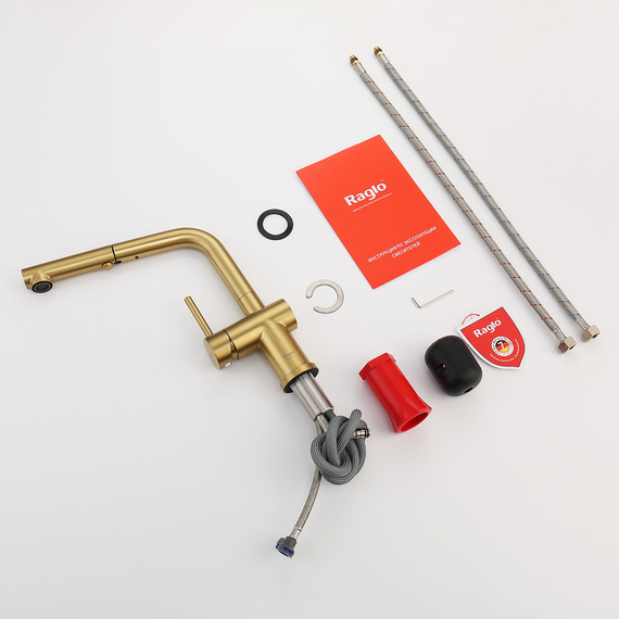 Смеситель для кухни Raglo R86.49.03, золотой сатин фото 12