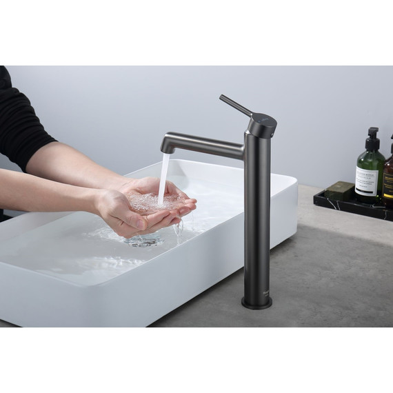 Смеситель для раковины высокий Raglo R20.15.09, графит фото 8