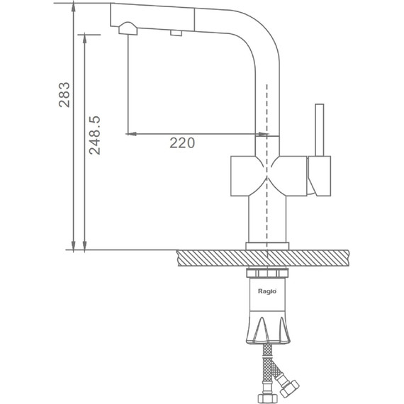 Смеситель для кухни Raglo R86.49.05, сатин фото 2