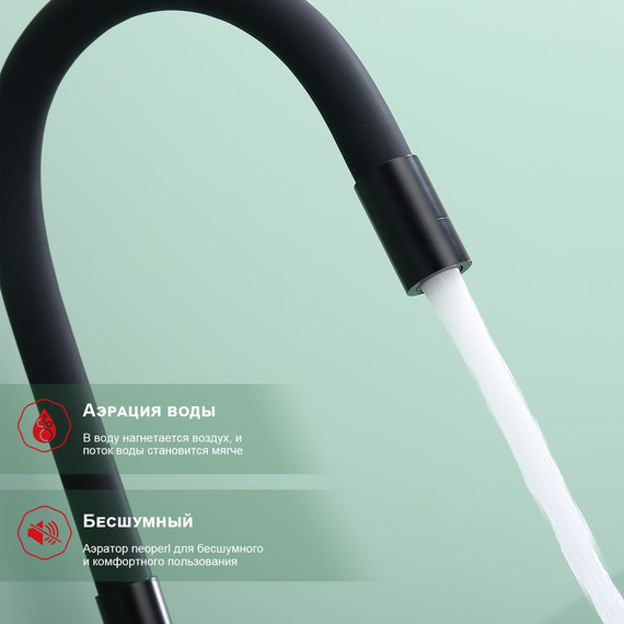 Смеситель для кухни Raglo R81.64.06, чёрный фото 7