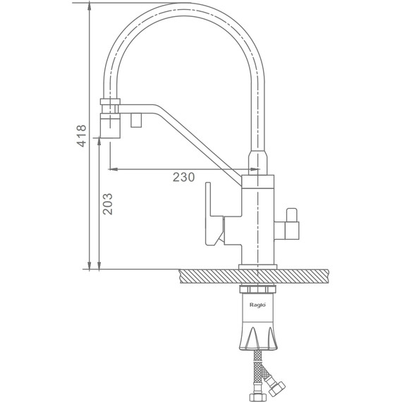 Смеситель для кухни Raglo R85.62.09, графит фото 2