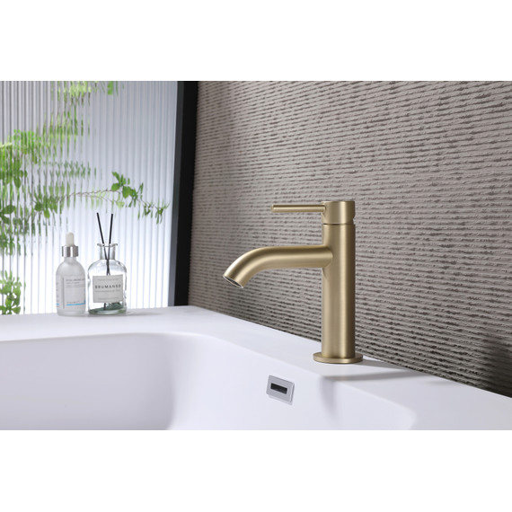 Смеситель для раковины Abber Wasser Kreis AF8110G, золото матовый, Цвет производителя: золото матовое фото 2