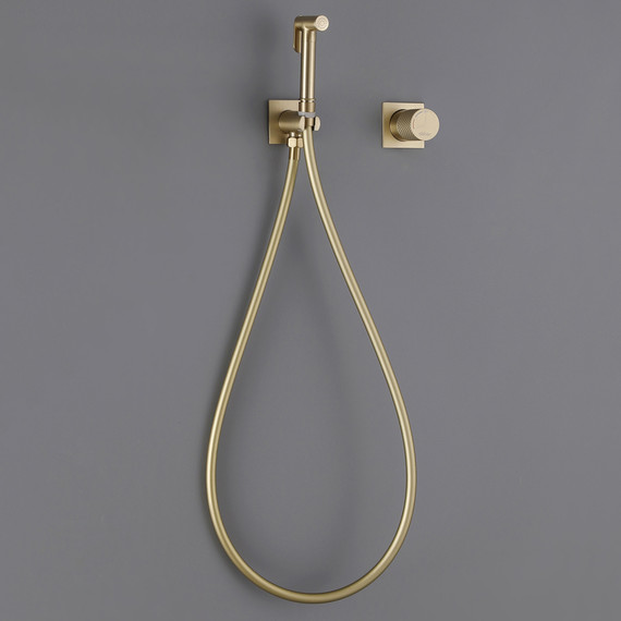 Набор для гигиенического душа Abber Rund AF8725G, золото матовый фото 3