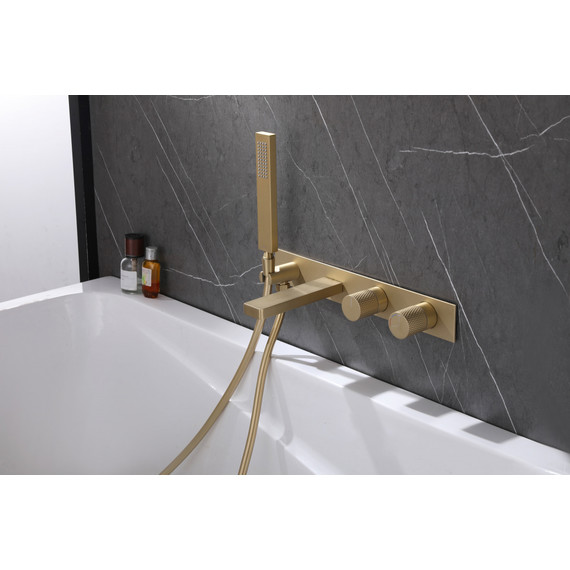 Смеситель для ванны Abber Rund AF8730G, золото матовый, Цвет производителя: золото матовое фото 3