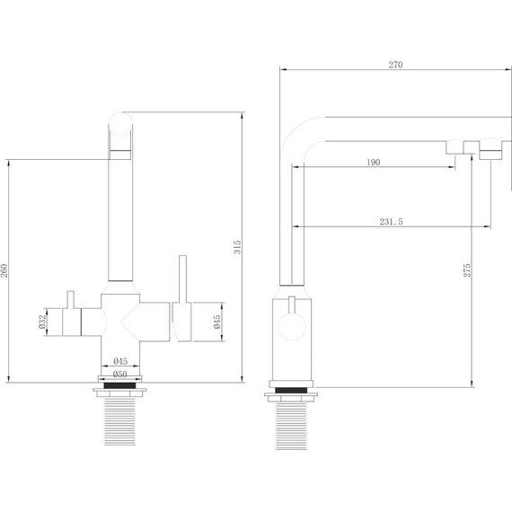 Смеситель для кухни Abber Emotion AF8814B, с подключением фильтра и выдвижной лейкой, черный матовый, Цвет производителя: чёрный матовый фото 3