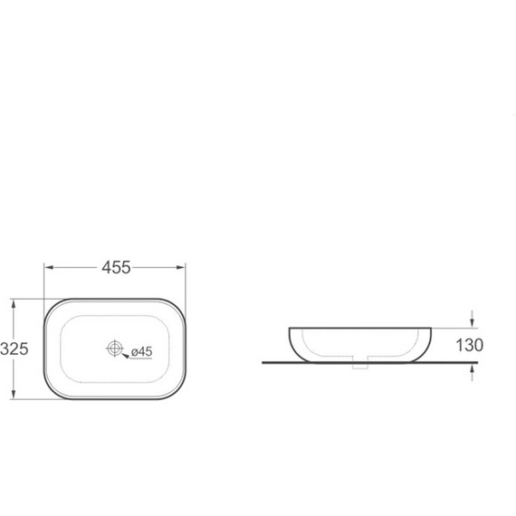 Раковина-чаша Vincea 45 см VBS-102MB, чёрный матовый фото 3
